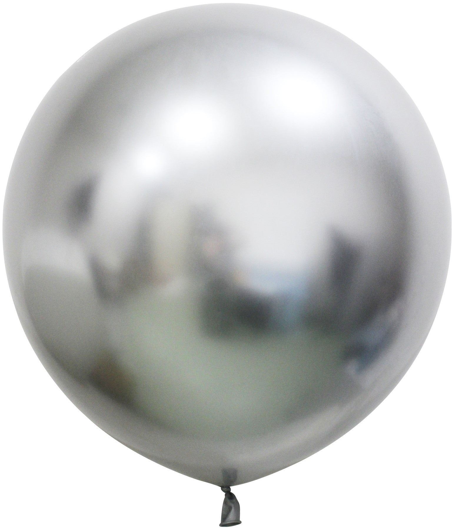 Silver Chrome Jumbo Latex Balloon - 24 inch (Pk 3)