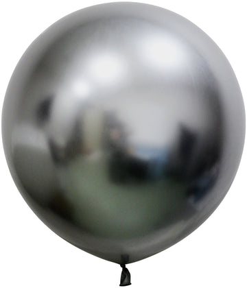 Space Grey Chrome Jumbo Latex Balloon - 24 inch (Pk 3)