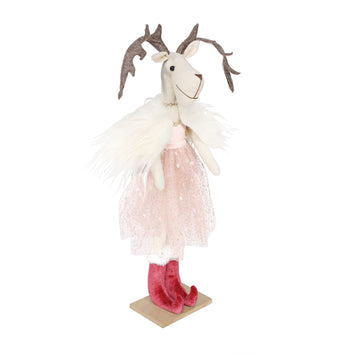 Christmas Burgundy and Pink Mrs Deer (60cm)