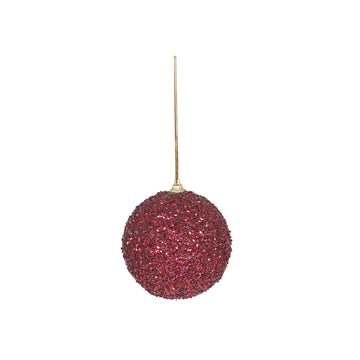 Glitter Burgundy Bauble (10cm)