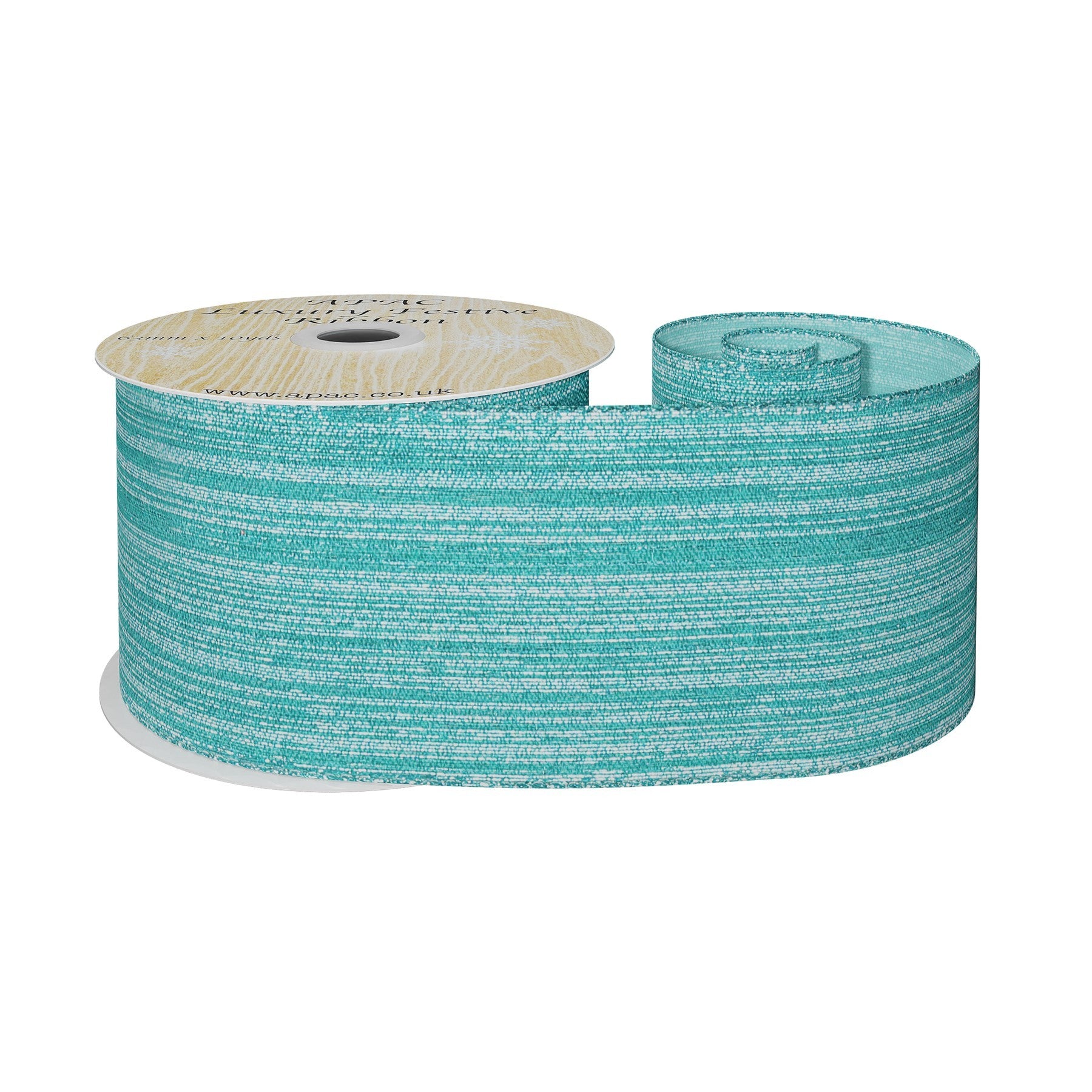 Turquoise Shimmer Thread Ribbon (63mm x 10yds)