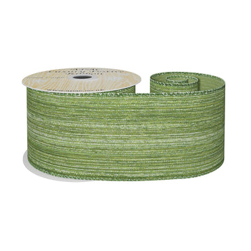 Moss Green Shimmer Thread Ribbon (63mm x 10yds)