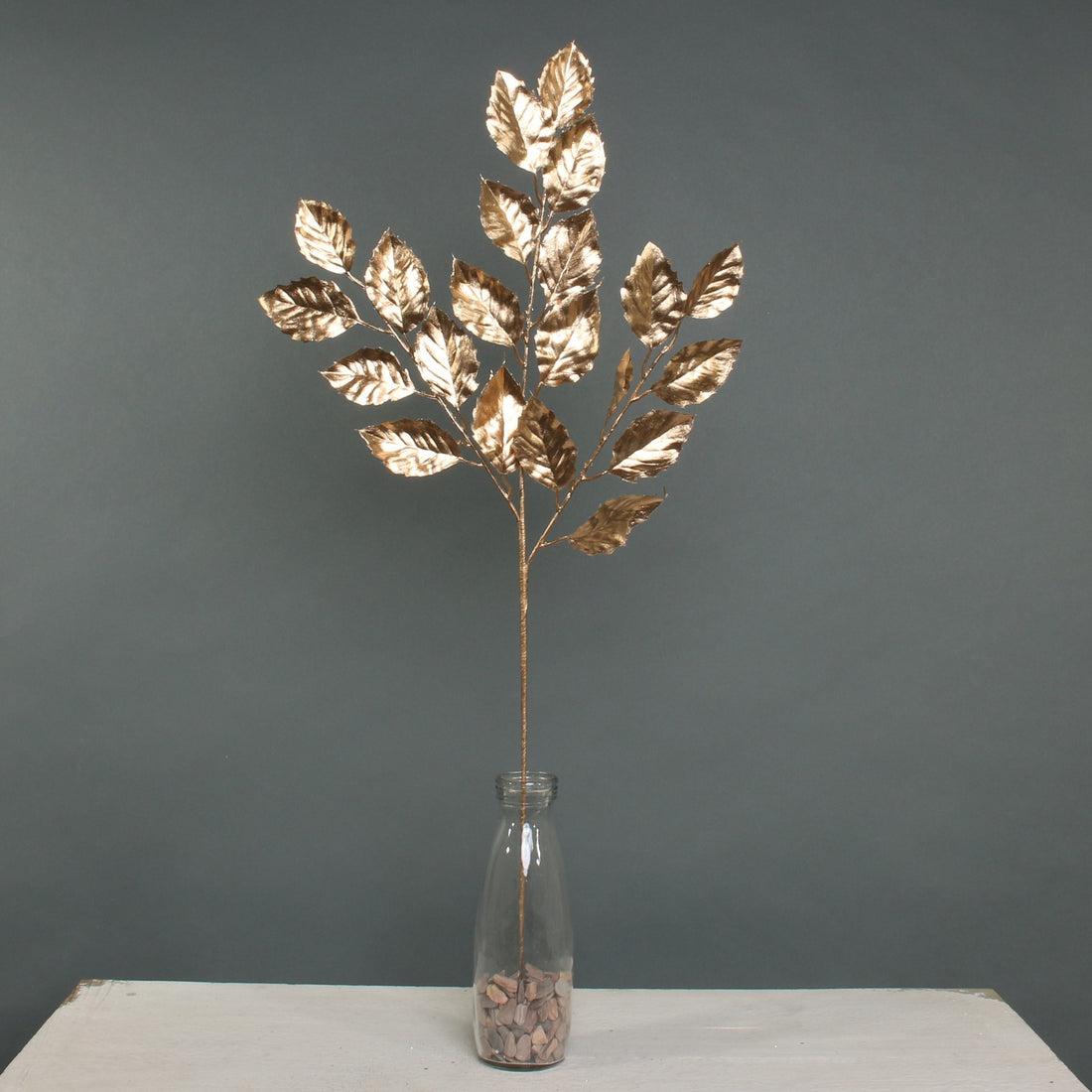 Gold Metallic Birch Leaf Spray