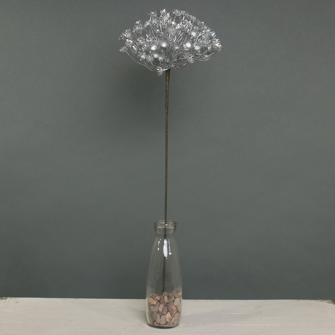 Silver Metallic Allium with Giltter