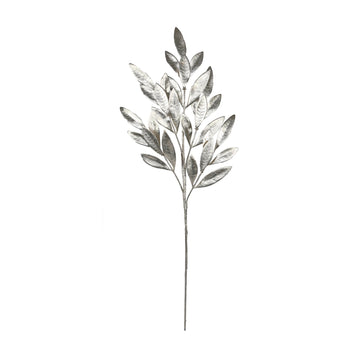 Champagne Metallic Laurel Leaf Spray