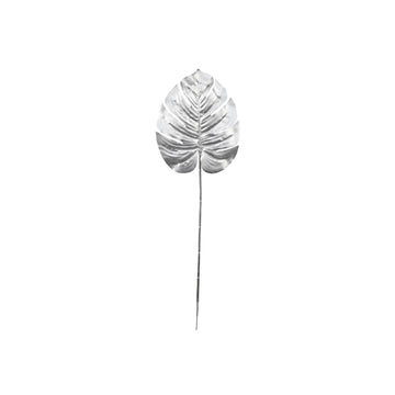 Silver Metallic Monstera leaf (Small)