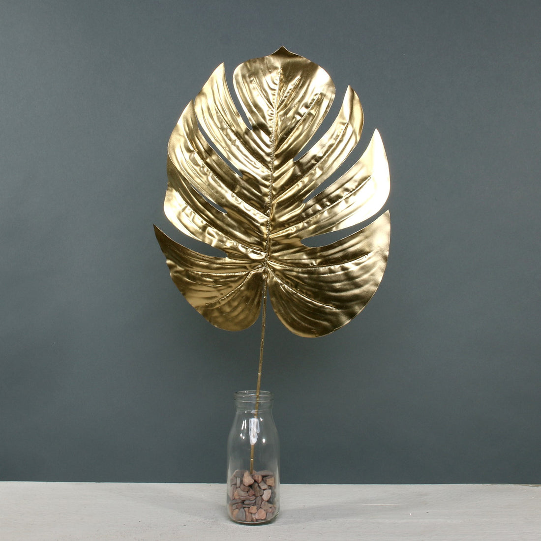 Gold Metallic Monstera leaf (Large)