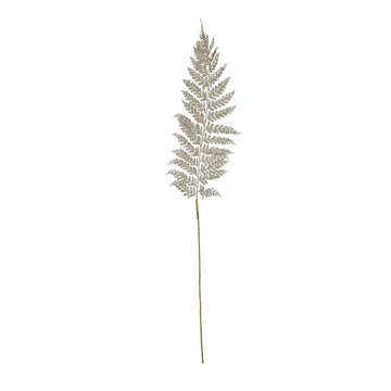 Large Champagne Glitter Fern Leaf