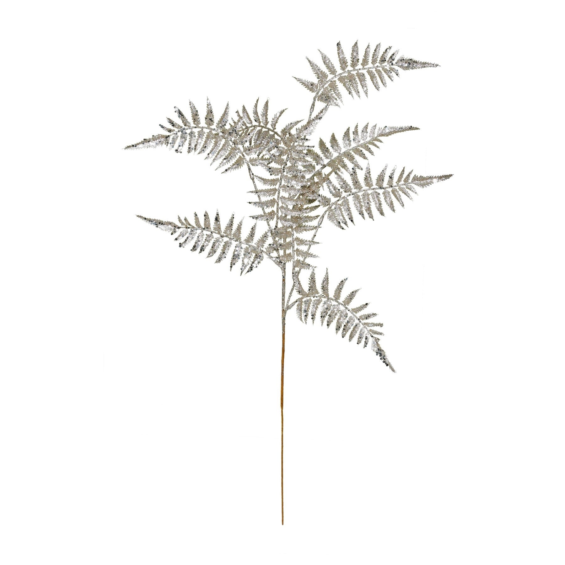 Champagne Glitter Fern Spray