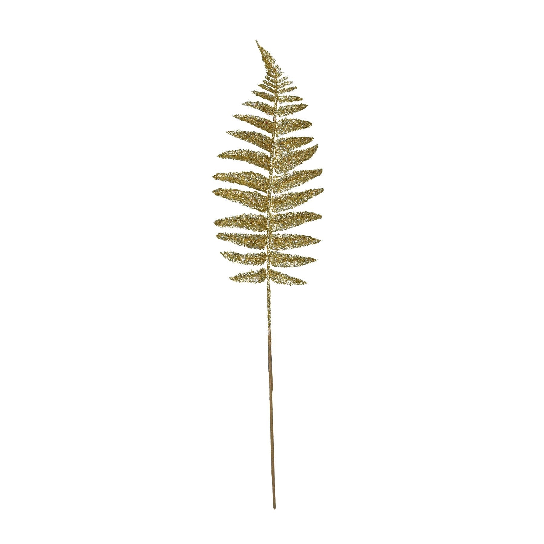 Gold Glitter Fern Leaf