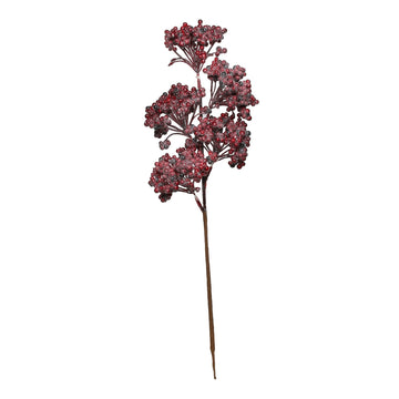 Red Snowy Berry Cluster Spray (L41cm)