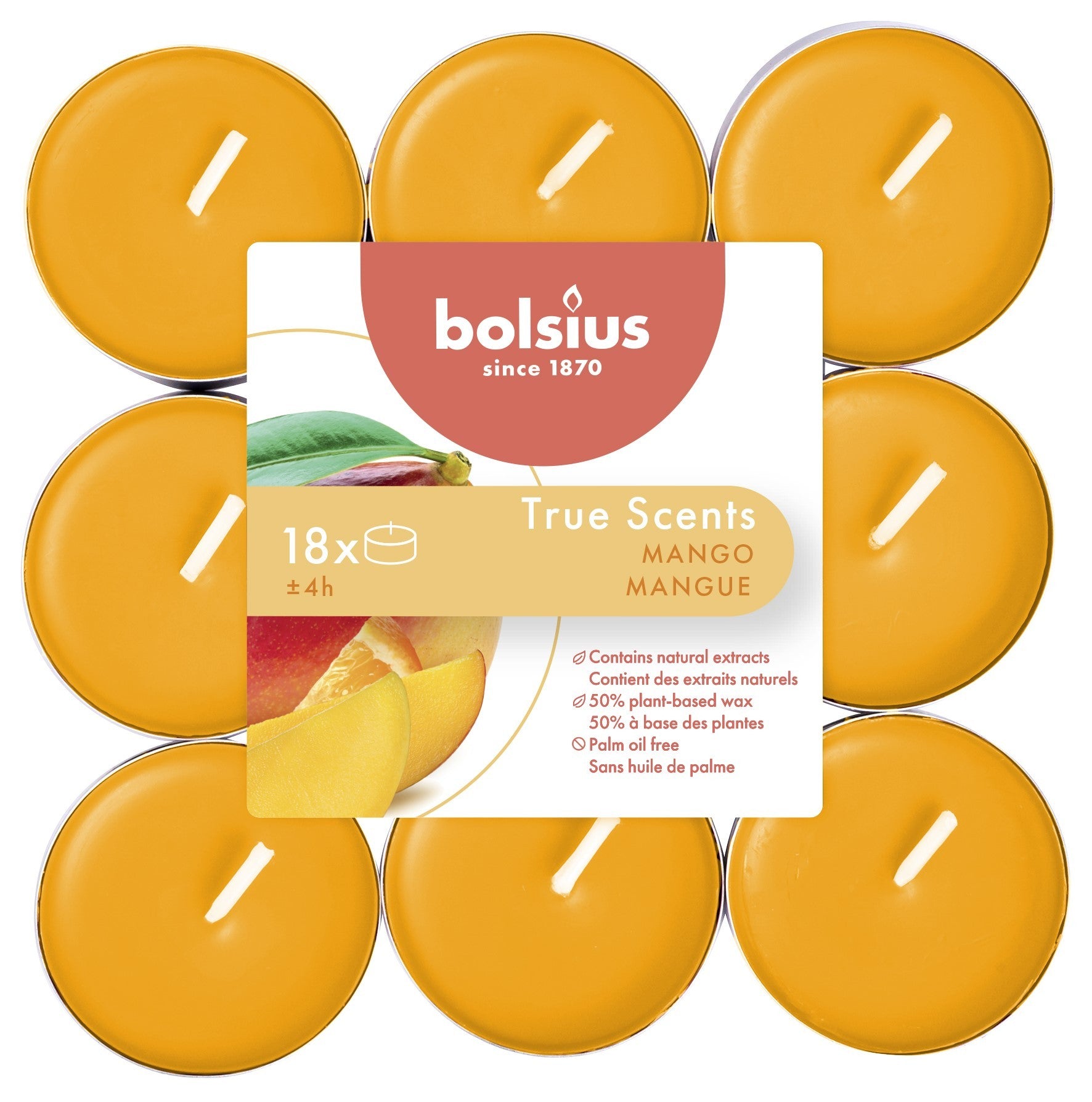 Mango Bolsius Tealights (pack of 18)