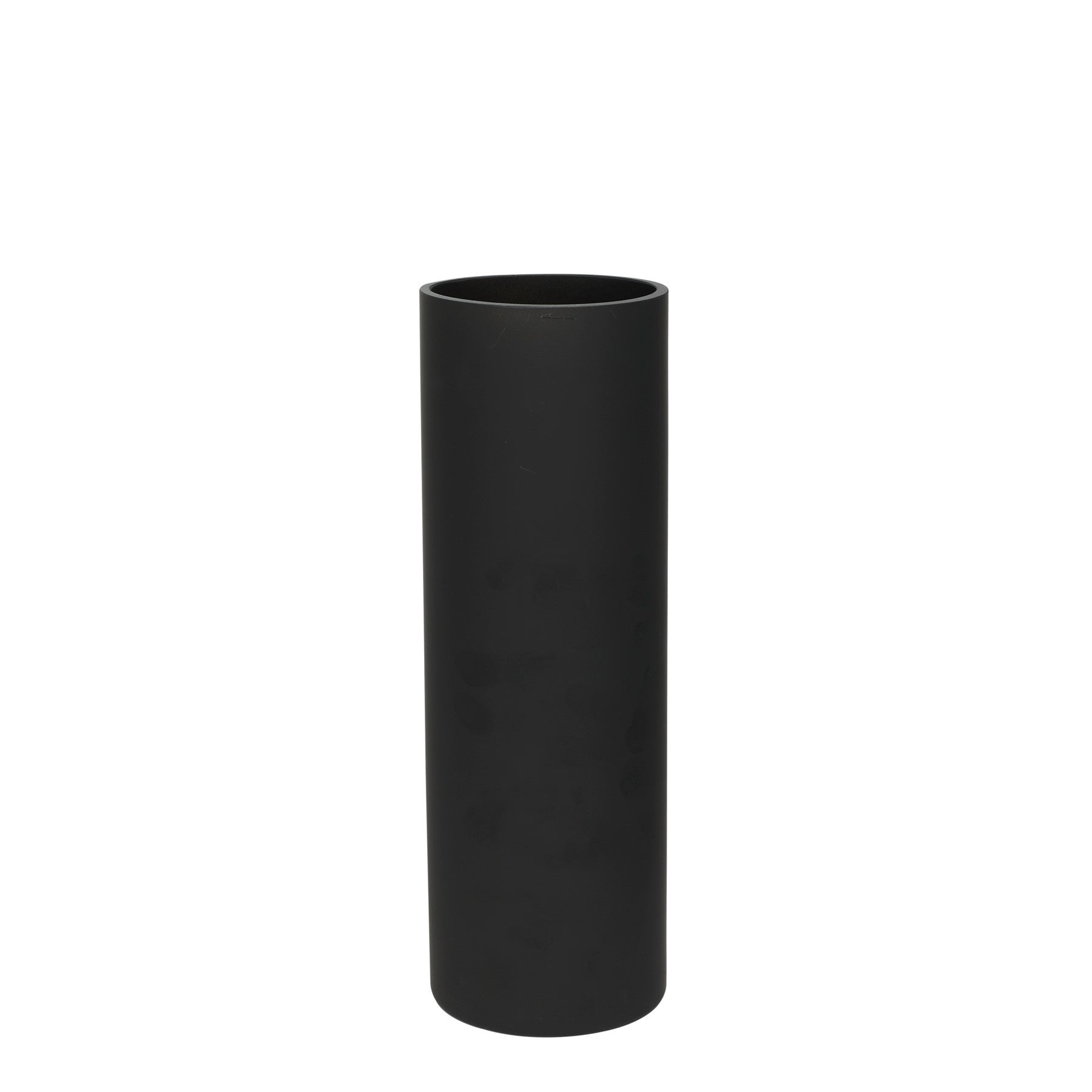 Matt Black Glass Cylinder Vase (30cm)