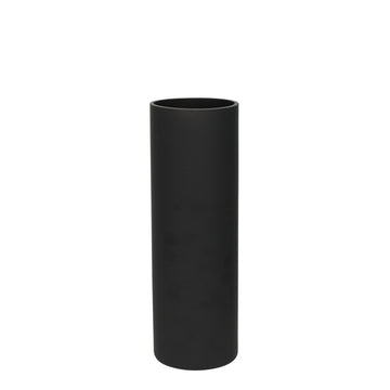 Matt Black Glass Cylinder Vase (30cm)