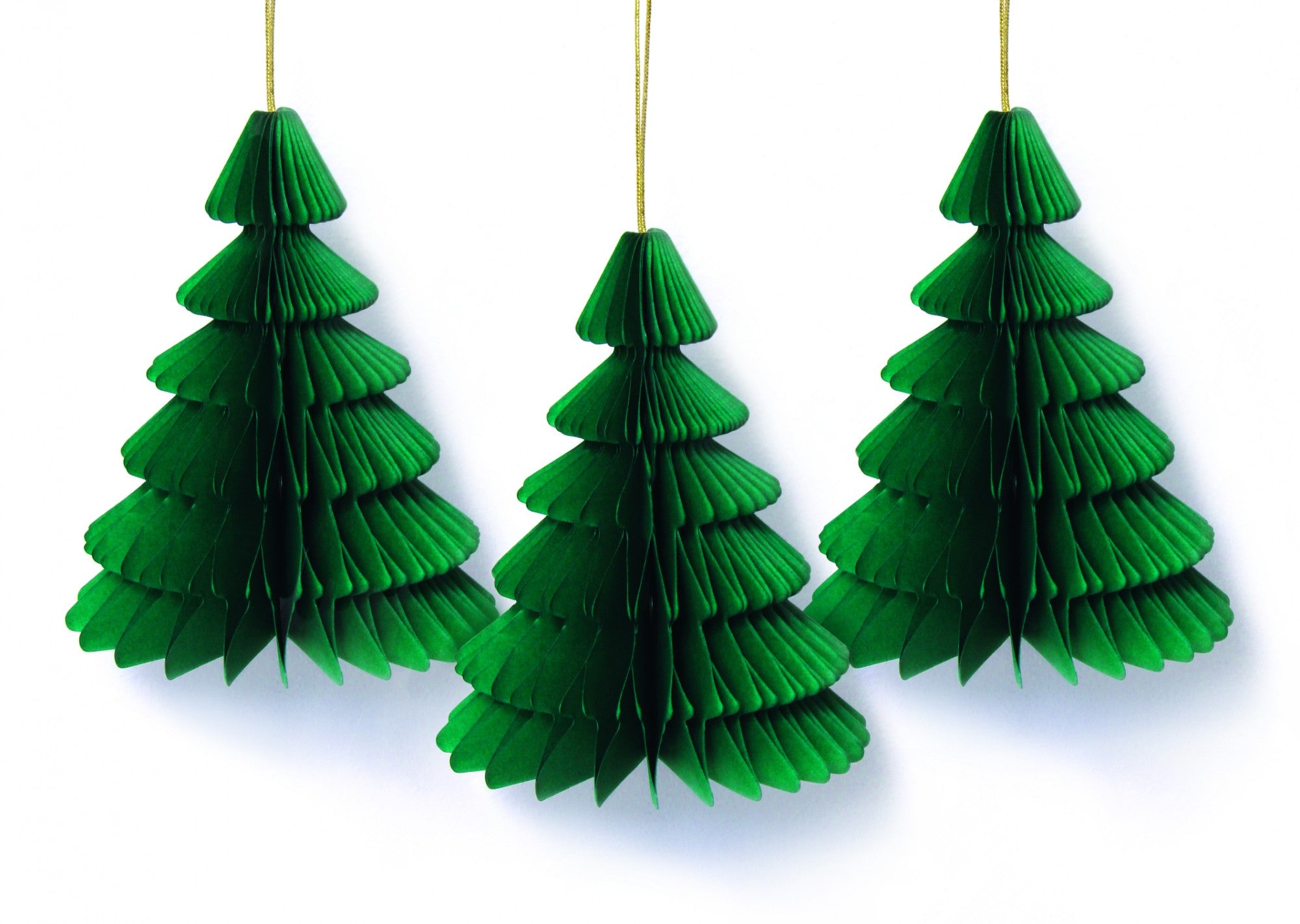 Paper Christmas Tree Baubles (Pack of 3)