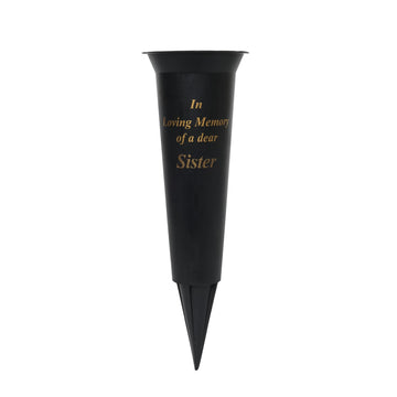 Black Sister Grave Vase 23cm