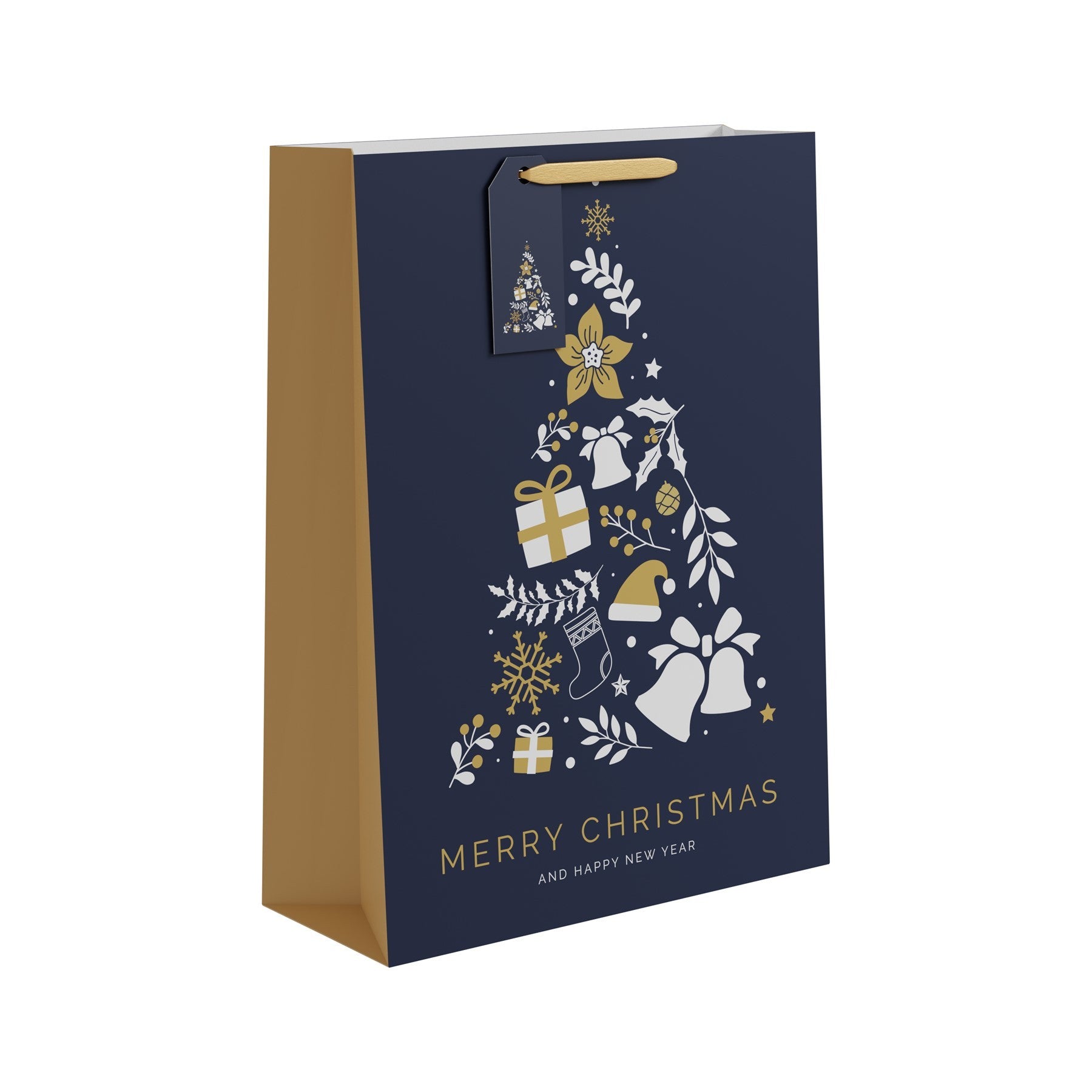 Blue & Gold Christmas Tree Gift Bag (Extra Large)