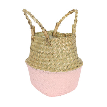 Pink & Natural Two Tone Basket (17cm)