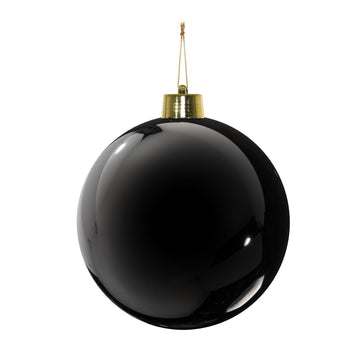 Black Shiny Shatterproof Bauble (25cm)