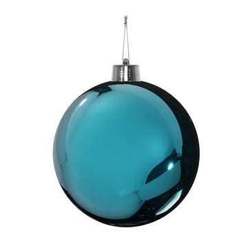 Turquoise Shiny Shatterproof Bauble (25cm)