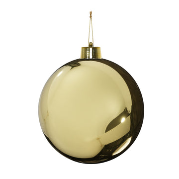 Gold Shiny Shatterproof Bauble (x1) (25cm)