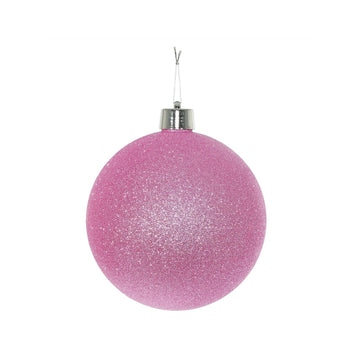 Pink Glitter Shatterproof Bauble (15cm)