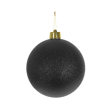 Black Glitter Shatterproof Bauble (20cm)