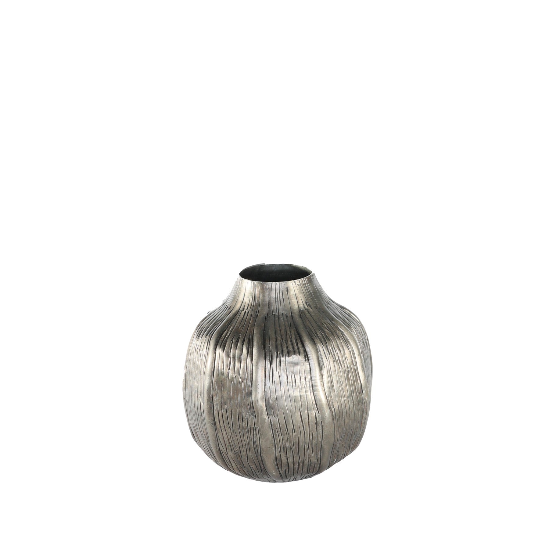 Antique Silver Eros Poppy Vase (H18 x Dia17cm)