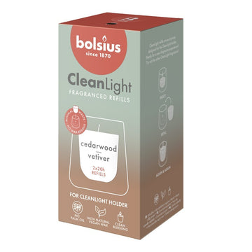 Bolsius Clean Light Refill - Cedarwood and Vetiver (2 Pack)