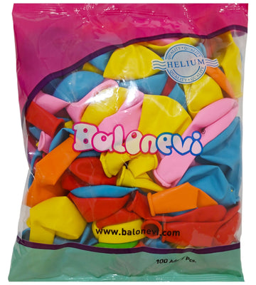 Assorted Latex Balloon 10inch (Pack of 100)