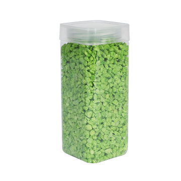 4-6mm Light Green Pebbles in Square Jar (900gr)