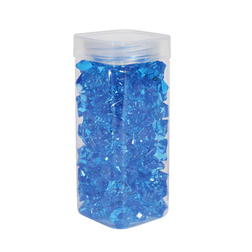 Large Blue Acrylic Stones in Square Jar (300gr)