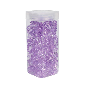 Large Lavender Acrylic Stones in Square Jar (300gr)