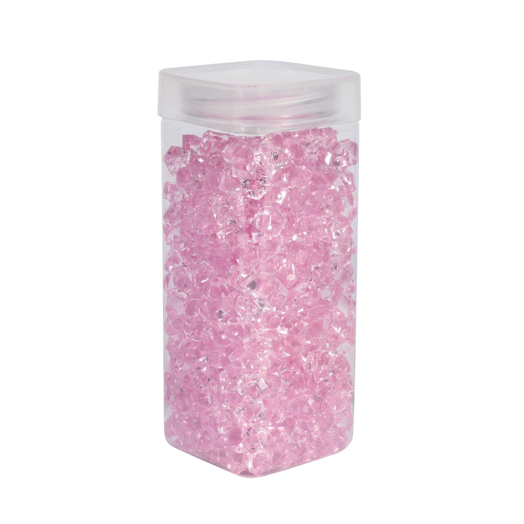 Small Light Pink Acrylic Stone in Square Jar (320gr)