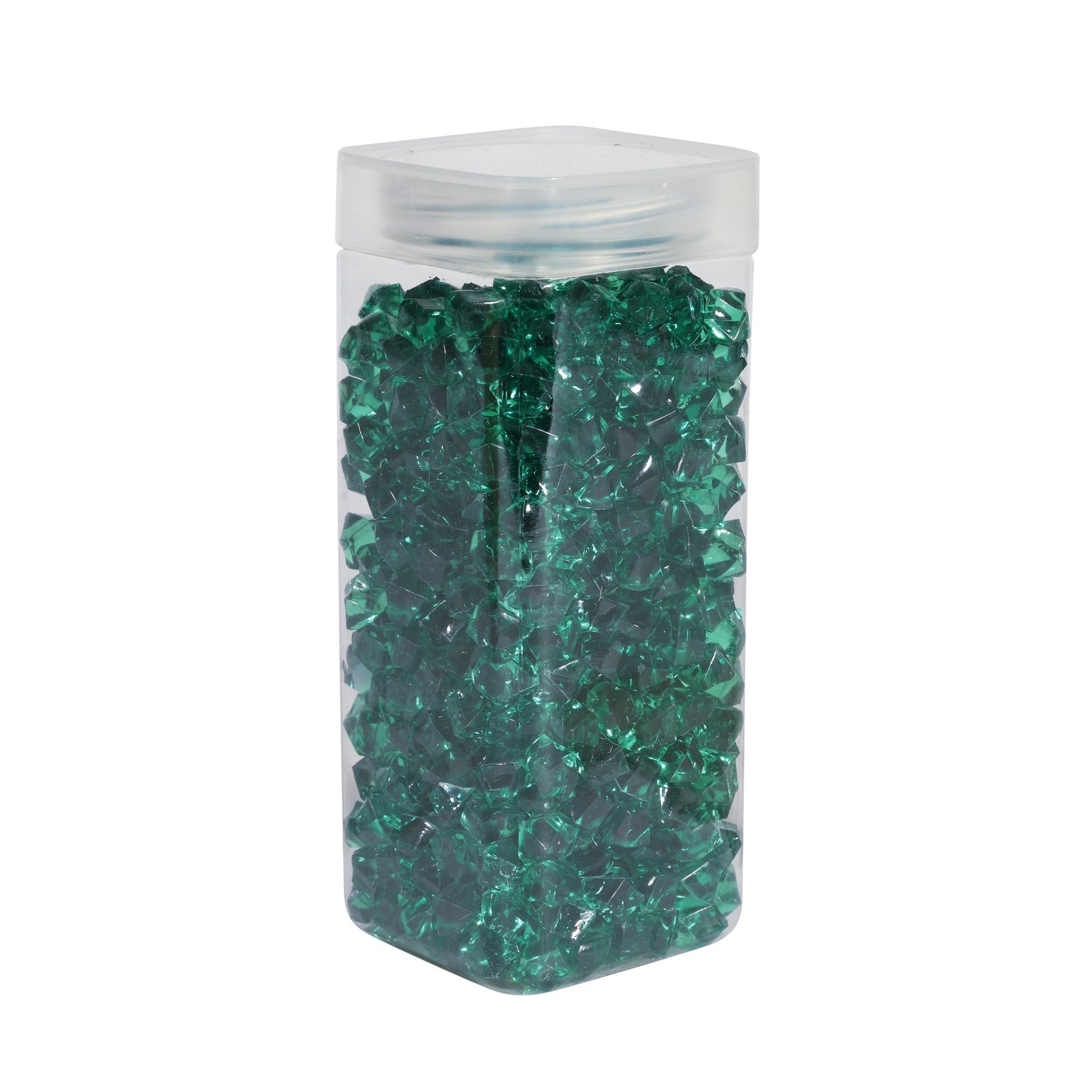 Small Dark Green Acrylic Stone in Square Jar (320gr)