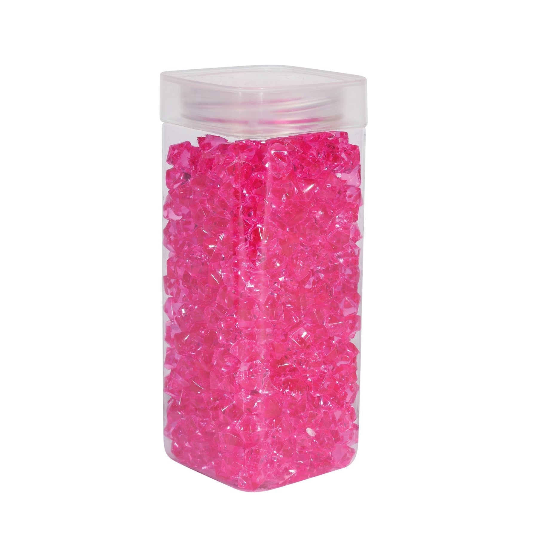 Small Fuchsia Acrylic Stone in Square Jar (320gr)