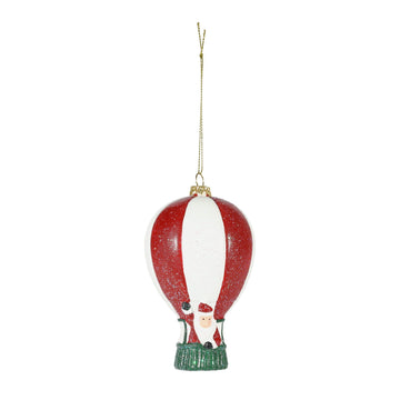 Santa Hot Air Balloon Hanging Decoration (12cm)