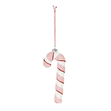 Candy Cane Hanging Decoration - Pink (14.5cm)