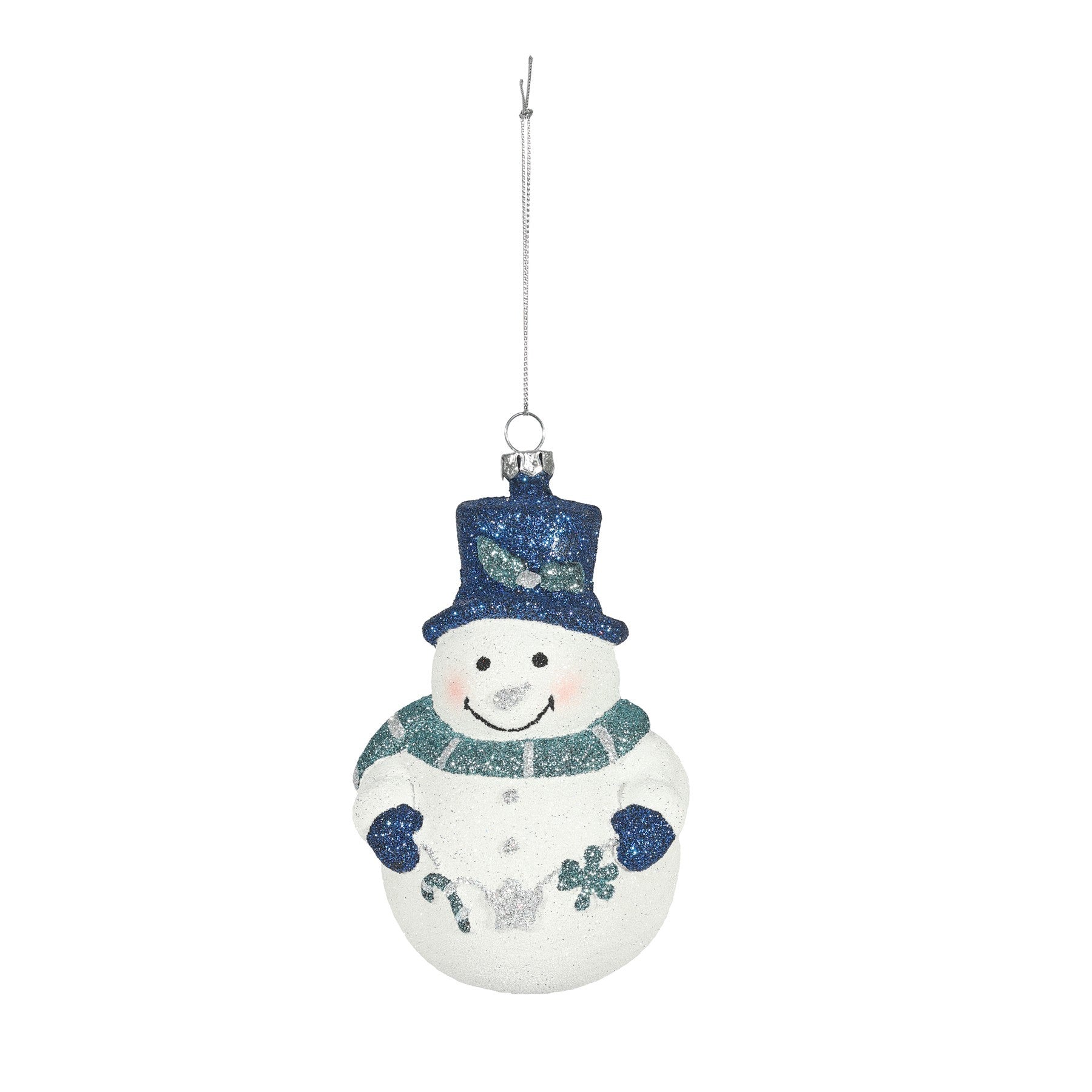 Blue Snowman Hanging Decoration (14cm)