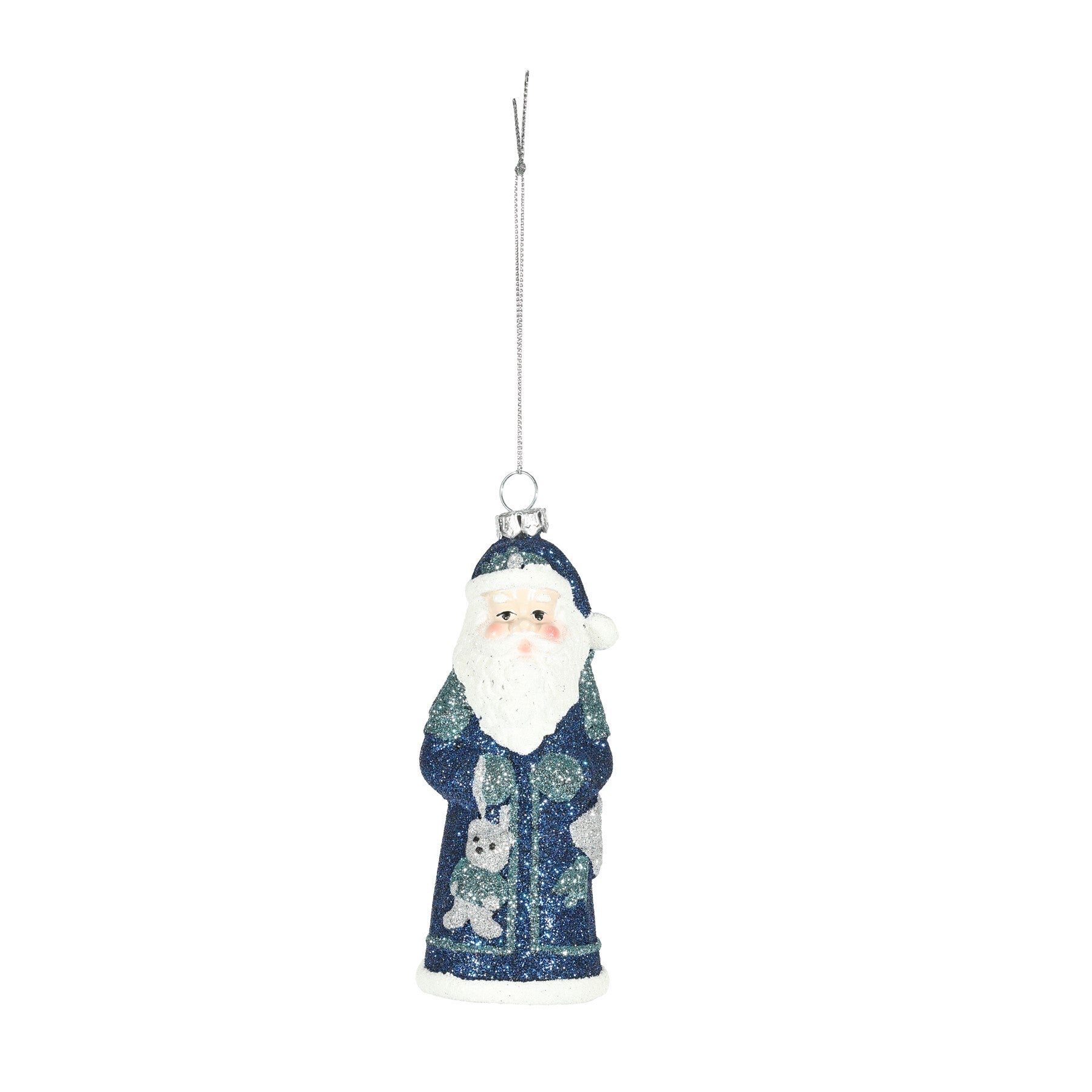 Blue Santa Hanging Decoration (12.5cm)