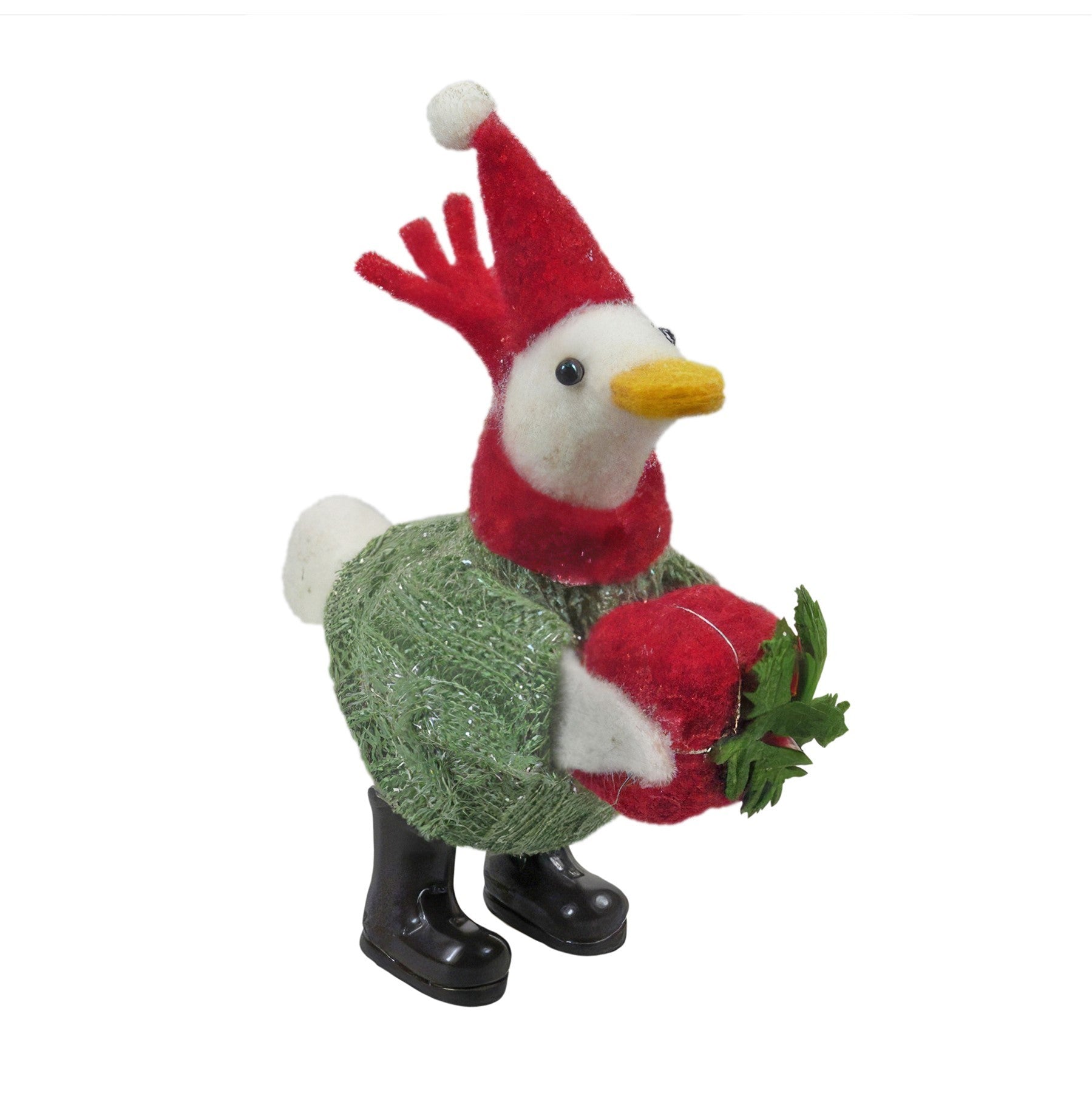 Felt Christmas Goose Hanging Decoration (14cm)