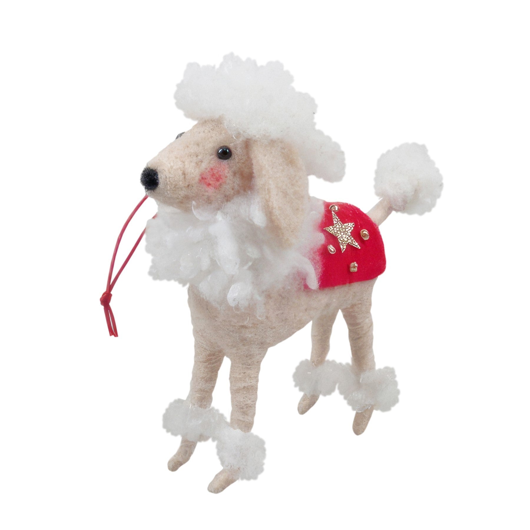 Felt Poodle Hanging Decoration (12cm)