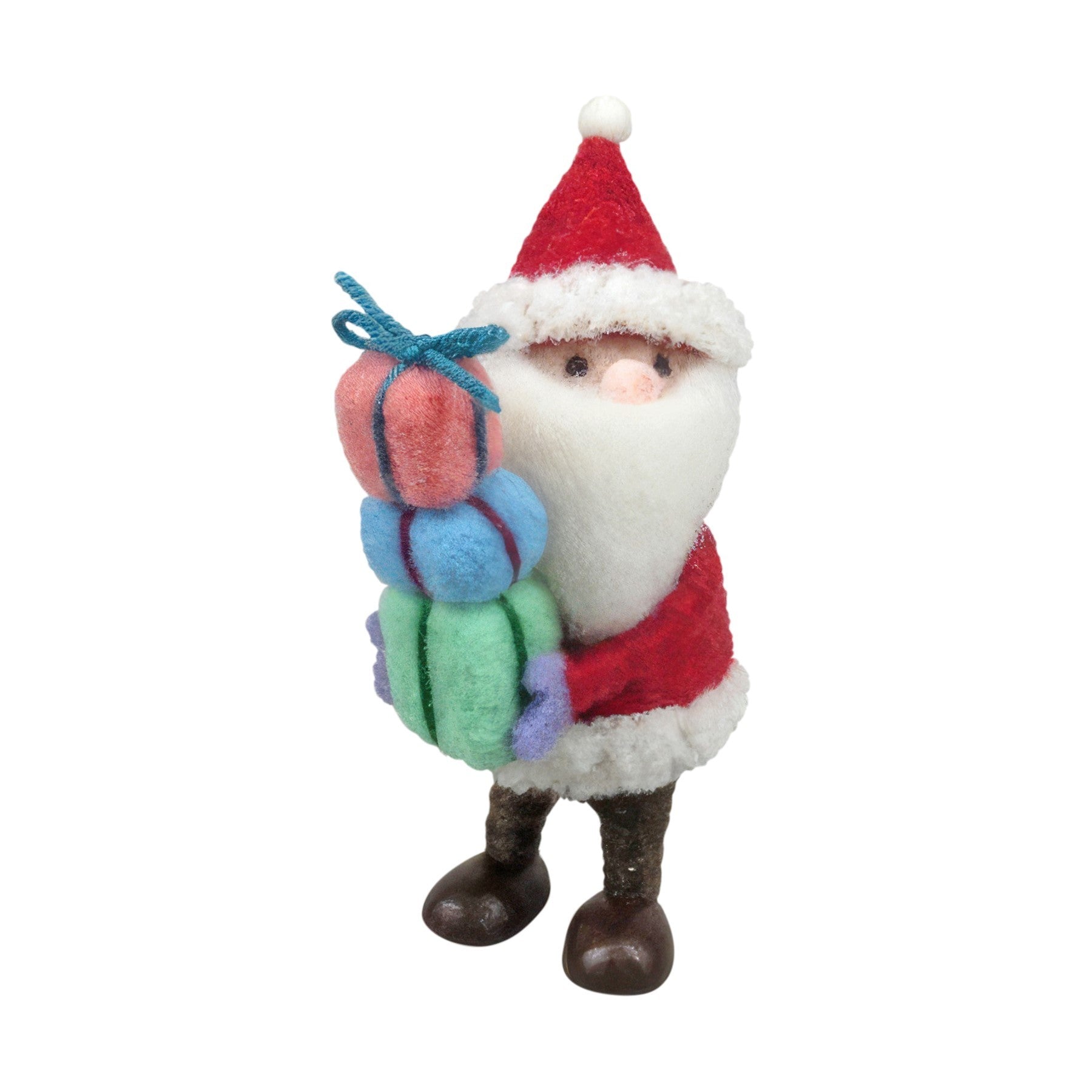 Felt Santa with Gifts Hanging Decoration (14cm)