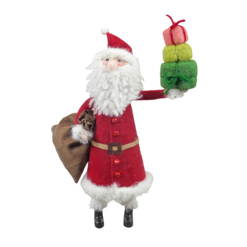 Felt Santa with Sack Hanging Decoration (29cm)