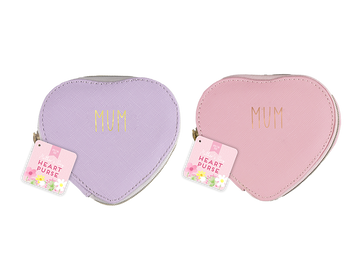 Mothers Day Foiled Heart Coin Purse (Assorted)