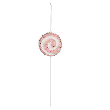 Pastel Pink Lollipop Hanging Decoration (31cm)