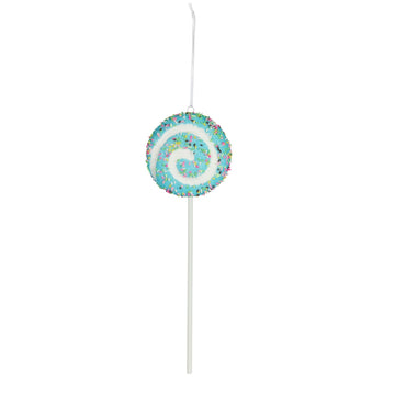 Lollipop with Swirl Hanging Decoration - Turquoise (31cm)