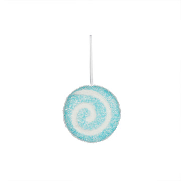 Turquoise Swirl Hanging Decoration (10cm)