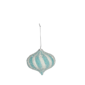 Turquoise Onion Shaped Hanging Decoration (10cm)