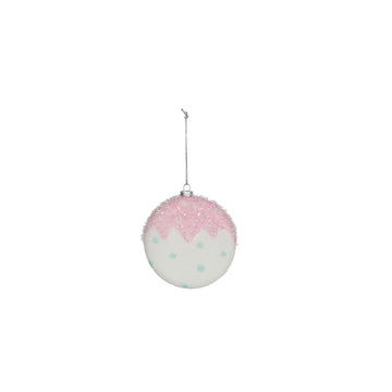 Pink Spotty Hanging Disc (10cm)